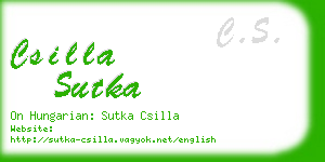 csilla sutka business card